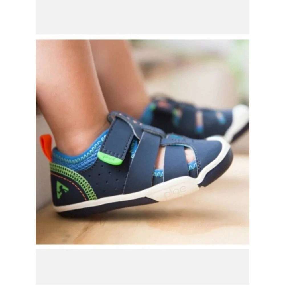 Plae Kids Sam 2.0 Blue Green Fisherman Sandal Sneaker Summer Toddler Boys 7.5
